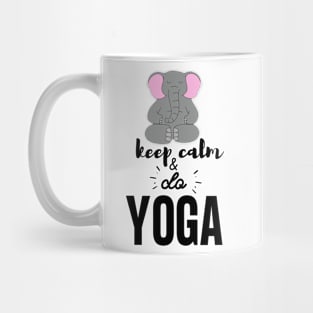 Yoga Elephant - Keep Calm and do Yoga exercice Mug